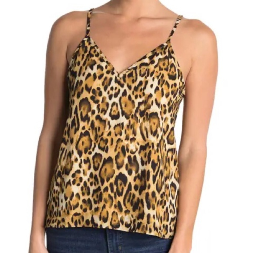 Nordstrom Rack Leopard Print Adjustable Lined V-Neck Camisole NWT